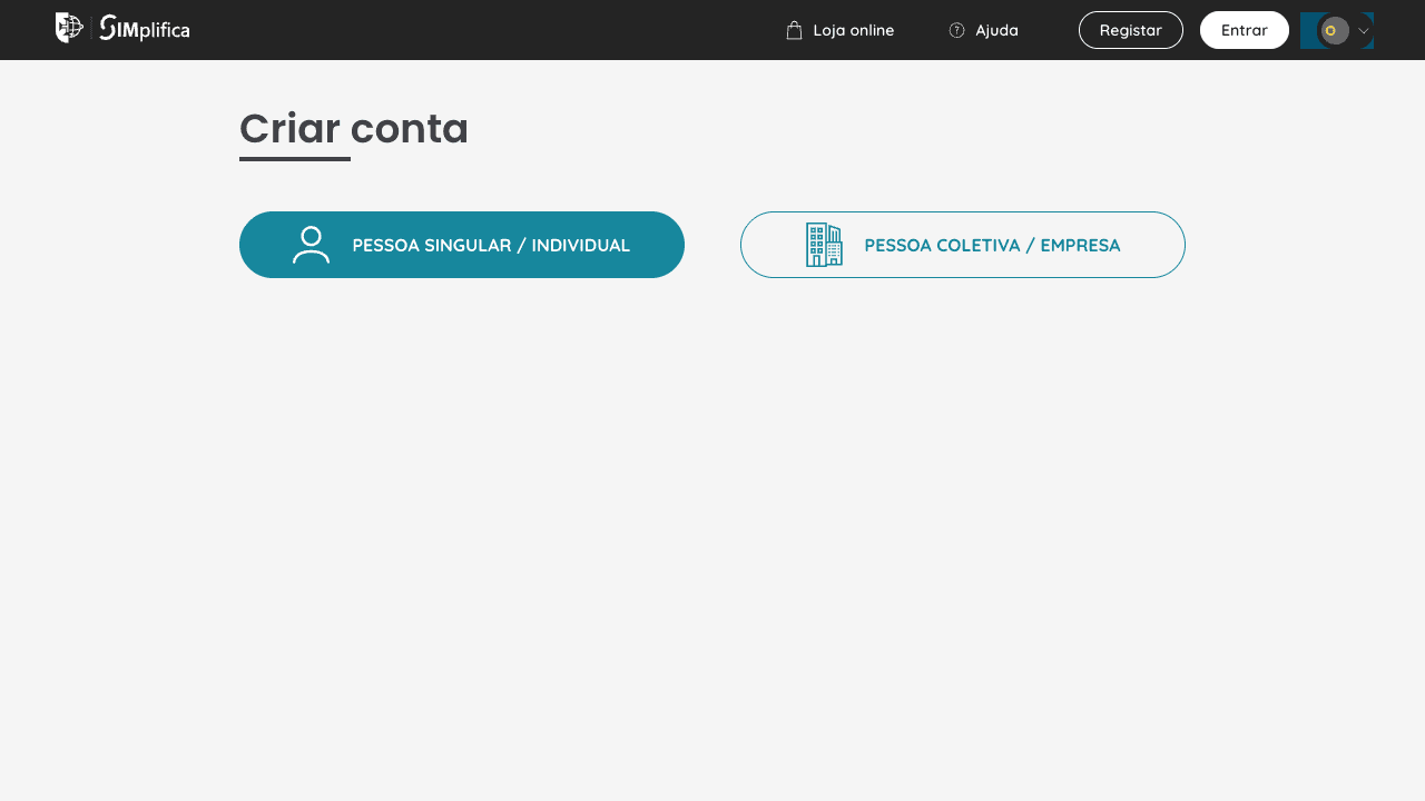 SIMplifica: selección de cuenta particular
