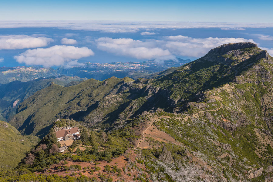 Vereda do Pico Ruivo, podejście w kierunku najwyższego szczytu Madery